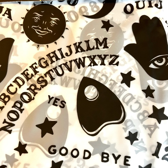 Halloween Spirit Board Peva Shower Curtain with Metal Grommets Quija Planchette - Picture 5 of 10